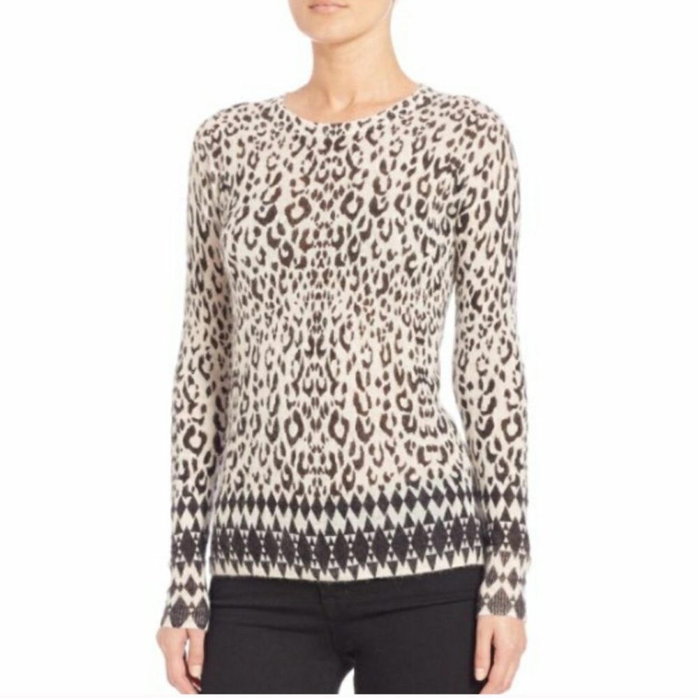 Rebecca Taylor mohair animal print sweater